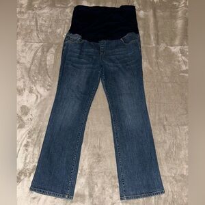 Liz Lange Dark Wash Maternity Bootcut Jeans size 16